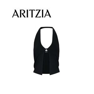 Aritzia Black Halter Tank